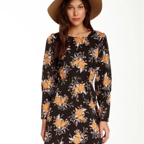 Free People Black Floral Parker Dress - Picture 2 of 9